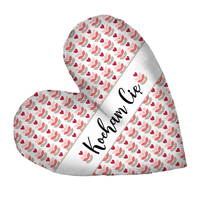 DECORATIVE PILLOW HEART - KOCHAM CIĘ / TULIPS