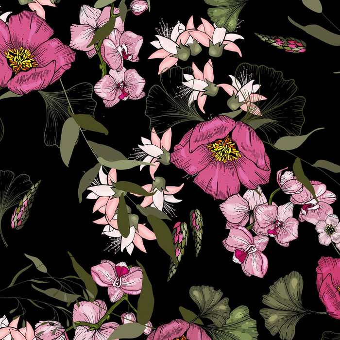 ROSA BLUMEN M. 2 - Wasserabweisende Webware