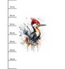 WATERCOLOR WOODPECKER - Paneel (75cm x 80cm) Wintersweat angeraut mit Elastan ITY