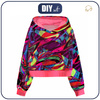 Cropped Hoodie (IDA) - BUNTE ABSTRAKTION - Nähset - S