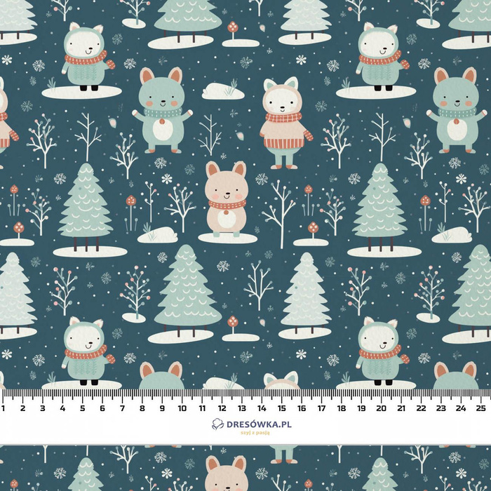 WATERCOLOR WINTER PAT. 5 - looped knit fabric