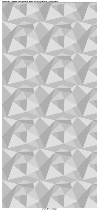 POLŠTÁŘ 45x45 - LED (adventure) / šedý - Potahový velur - Sada šití