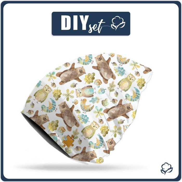 "Beanie" cap 54-56 - FOREST MIX (FOREST ANIMALS) 