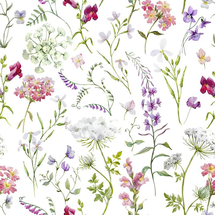 PASTELL BLUMEN - Viskose-Jersey