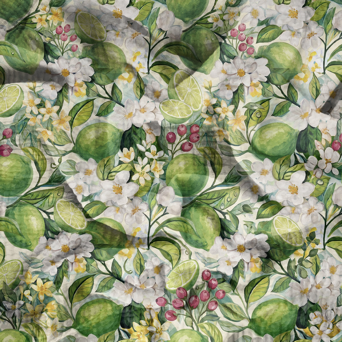 TUTTI FRUTTI WZ. 41 / lime cream - Mušelín bavlněný