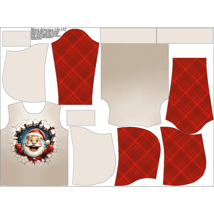 KID'S HOODIE (ALEX) - HAPPY SANTA - sewing set