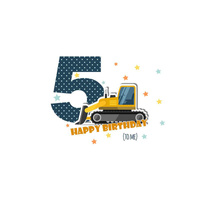 5ST BIRTHDAY / BULLDOZER - SINGLE JERSEY PANEL