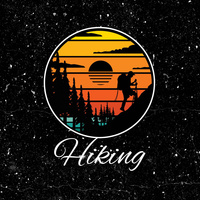 HIKING / schwarz - Paneel (75cm x 80cm)