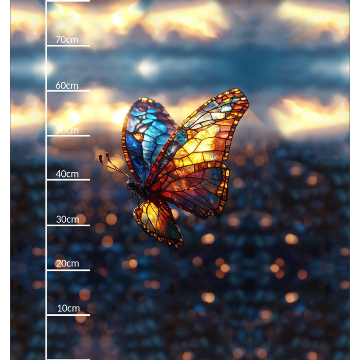 STAINED GLASS WZ.7 - Paneel (75cm x 80cm) leichte Maschenware angeraut