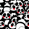 PANDAS / rot - Baumwoll Webware
