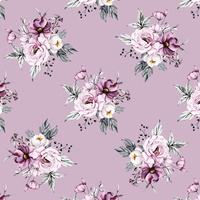 WATERCOLOR BOUQUET Pat. 5 - Viscose jersey