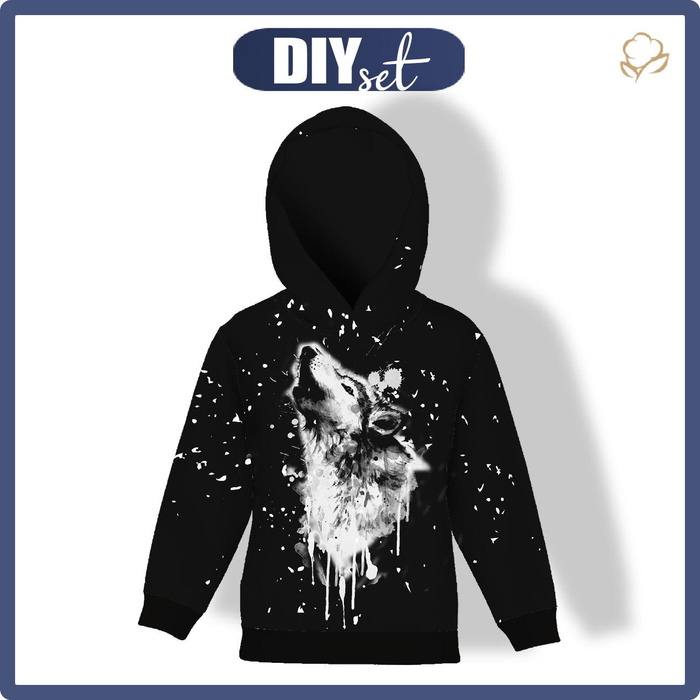 KID'S HOODIE (ALEX) - WOLF PAT. 3 - sewing set (134/140)