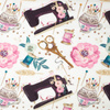 RETRO SEWING MACHINES pat. 1 / white - Waterproof woven fabric