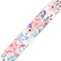 Gewebte Gummiband mit Aufdruck - HAGEBUTENBLÜTE MS. 1 (BLÜHENDE WIESE) / Größe nach Wahl