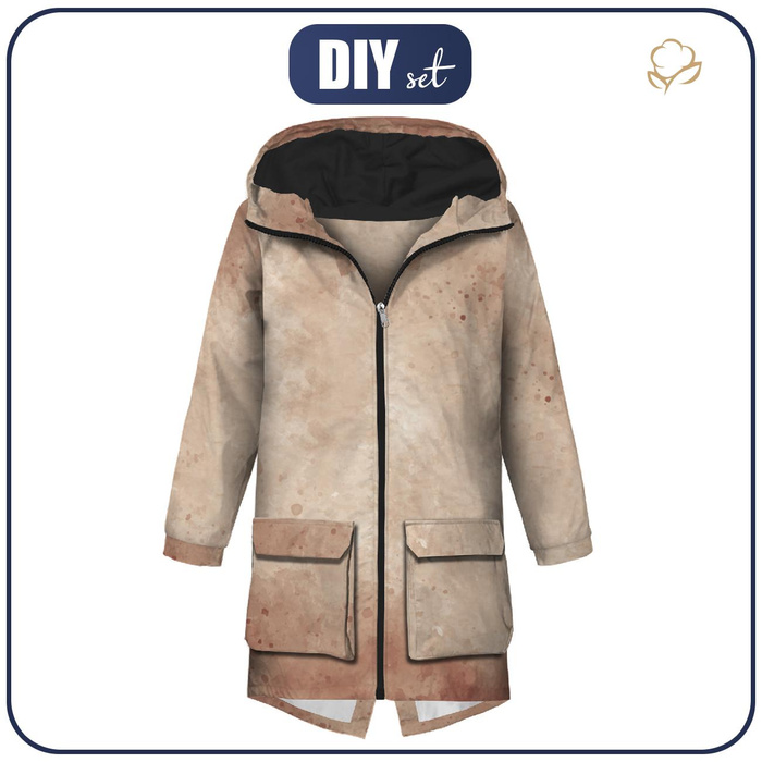 PÁNSKÁ BUNDA PARKA (TOM) - BEIGE SPECKS - Sada šití