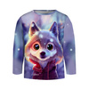 Longsleeve - ANIMATED WOLF - sewing set (146/152)