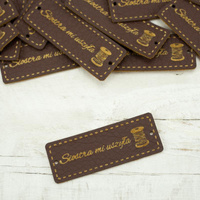 Siostra mi uszyła Label - Spule 1,5x4 cm - braun