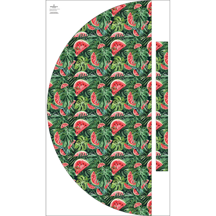 Skirt panel "MAXI" - Viscose jersey - WATERMELON WZ. 1