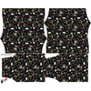 Carmenausschnitt Bluse (SOFIA) - PASTELL BLUMEN / schwarz - Nähset XL