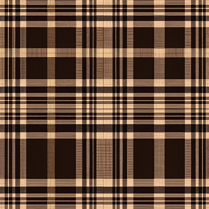 CHECK 2/ Mocha Mousse  - Woven Fabric for tablecloths