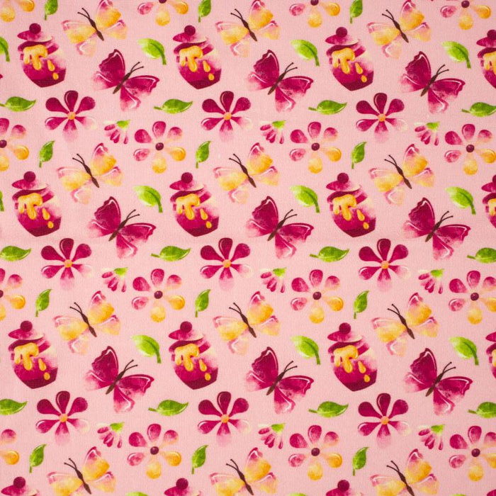 BUTTERFLIES AND HONEY (BEARS AND BUTTERFLIES) - Waterproof woven fabric