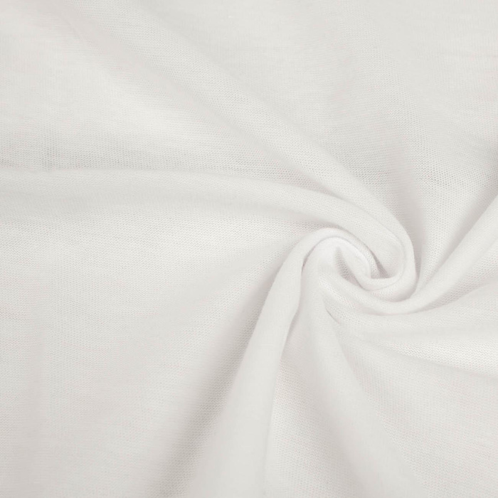 T-shirt knit fabric 100% cotton 140g - WHITE (D-01)