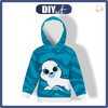 KID'S HOODIE (ALEX) - SEAL RENIA - looped knit fabric (134/140)