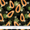 PAPAYA ORANGE & BLACK - single jersey z elastanem ITY