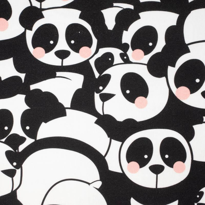 PANDAS / rosa  - leichte Maschenware angeraut