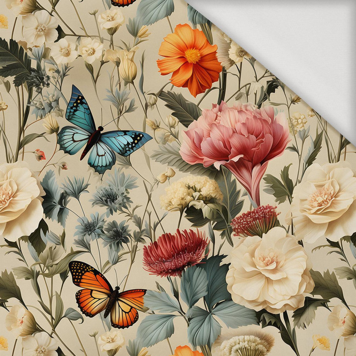 Butterfly & Flowers wz.9 - Viscose jersey