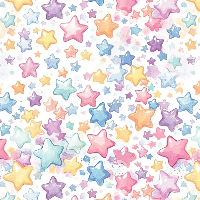 PASTEL STARS - Minky plyš