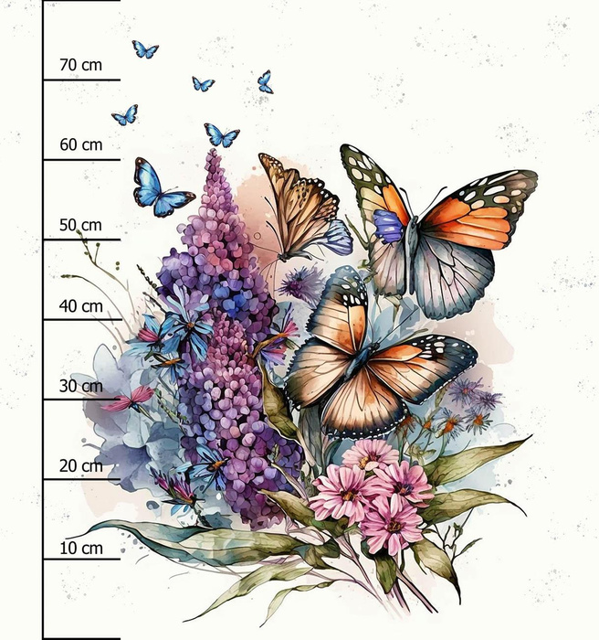 BEAUTIFUL BUTTERFLY WZ. 1 - panel (75cm x 80cm) SINGLE JERSEY