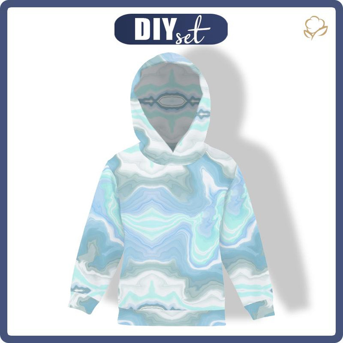 KINDER HOODIE - AQUARELL Ms. 6 - Sommersweat (134/140)