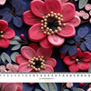 FLOWERS 3D M.13- Single Jersey mit Elastan ITY
