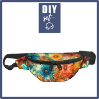 HIP BAG - FLOWERS PAPAYA ORANGE WZ. 6 - Choice of sizes
