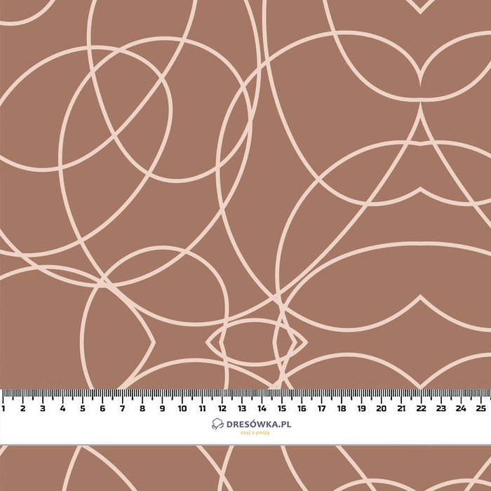 Geometric /Mocha Mousse - Hydrophobic brushed knit