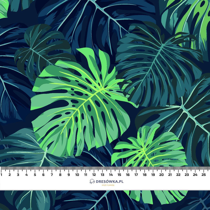 MONSTERA 2.0 / navy - Hydrofobní česaná teplákovina