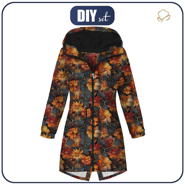 DAMENPARKA  "ANNA" (S) - DENIM FLOWERS wz.2 - Nähset