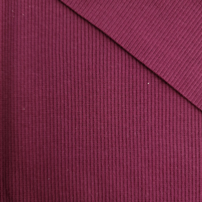 Ribbed knit fabric - AUBERGINE (D-215) 