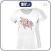 WOMEN’S T-SHIRT - WILD ROSE FLOWERS PAT. 1 (BLOOMING MEADOW) - single jerseY L