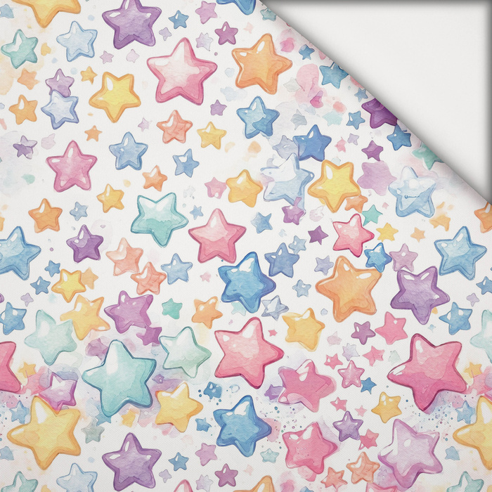 PASTEL STARS - leichte Maschenware angeraut