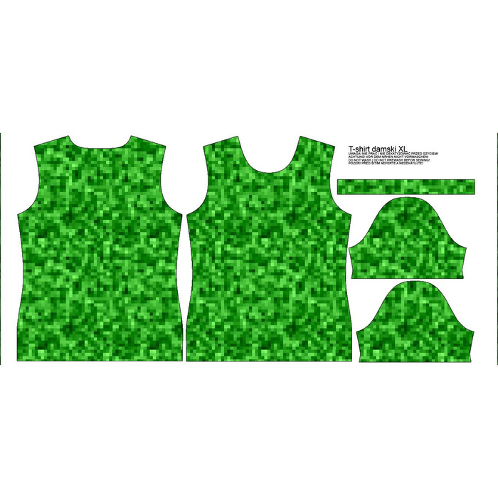 DAMEN T-SHIRT - PIXEL MS.2 / grün - Single Jersey S