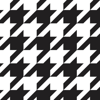 BLACK HOUNDSTOOTH (big) / WHITE - Viscose jersey