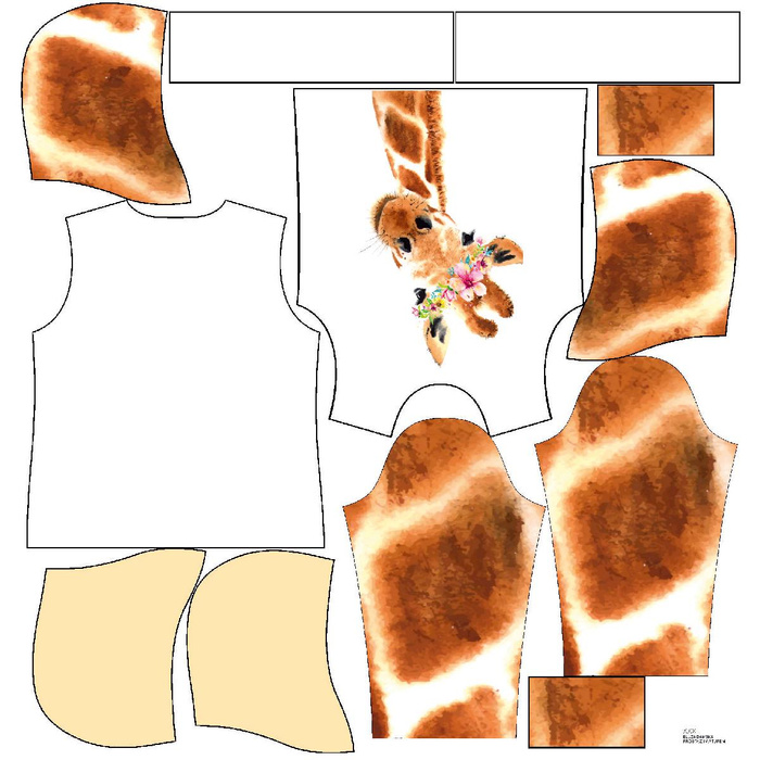 CLASSIC DAMEN HOODIE (POLA) - GIRAFFE - Sommersweat - XL