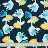 GEOMETRISCHE BLUMEN / navy- Softshell
