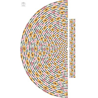 SLUNEČNICE / pruhy - panel kalhot "MAXI"