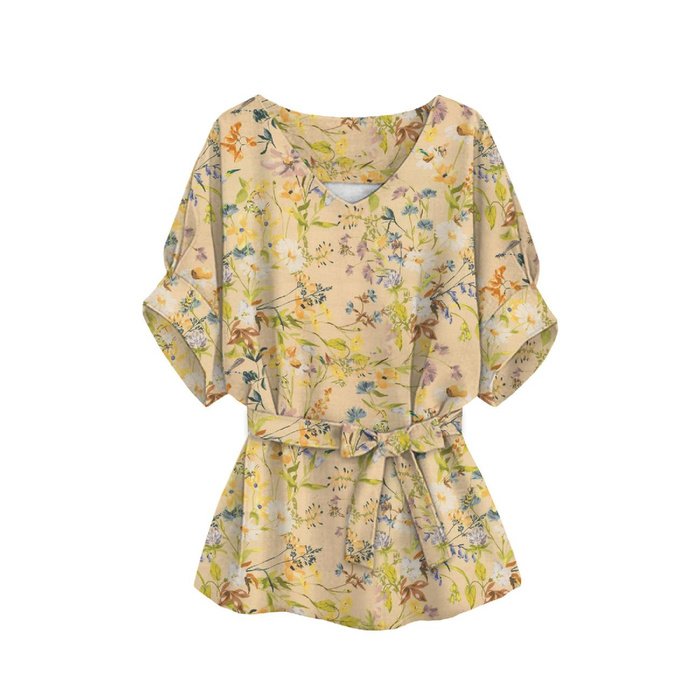 KIMONO HALENKA - POLNÍ LOUKA - Sada šití