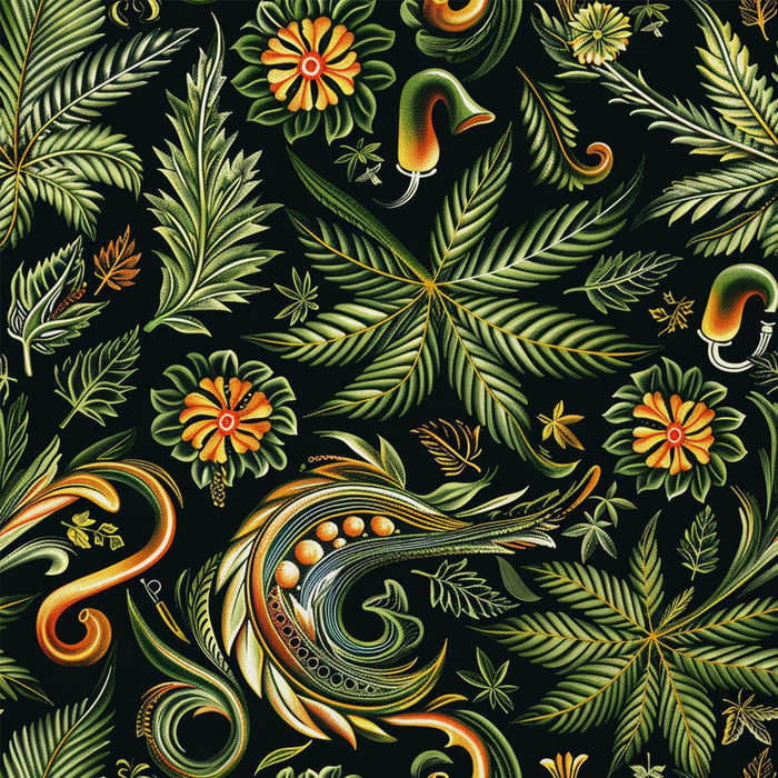 Hemp leaves WZ. 3- single jersey z elastanem ITY