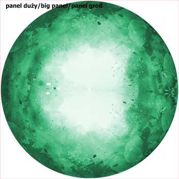 SPECKS (green) -  big circle skirt panel