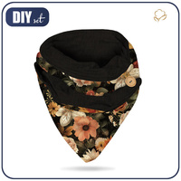 BUTTON SCARF - autumn flowers wz.2 - sewing set